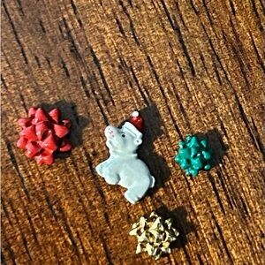 Origami Owl Festive Hippopotamus and Bow Charms